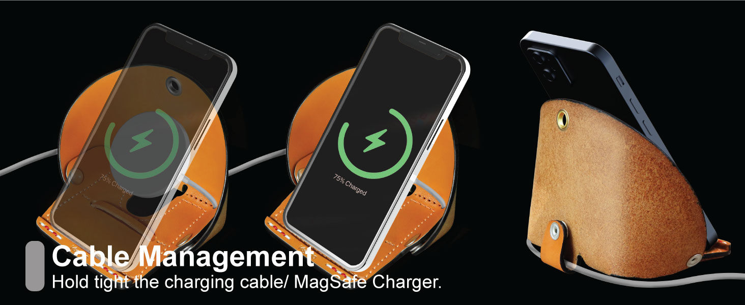 VogDUO iPhone 12 Premium Genuine Leather Stand